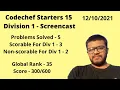 Codechef Starters 15 Div A Rank - 35 Score