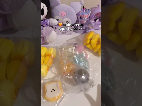 temu squishy haul 🧡 code kom7398 in temu search bar for $0 items!#asmr #temu#squishy#unboxing#fyp