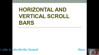 Scroll Bars in visual basic 6 0