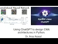 Using ChatGPT to design convolutional Neural Networks in Python