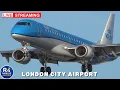 LIVE STEEP APPROACHES at London City Airport LCY KLM SWISS ITA Private Jets 26