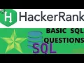 HackerRank basics SQL question part 2 HackerRank practice basic SQL SQL practice questions
