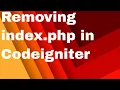 Removing index php file form url in codeigniter