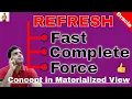 Concept of Refresh with FAST COMPLETE and FORCE Mode in Materialized View