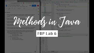 Methods Exercises in Java Fundamentals of Programming FOP Lab 6