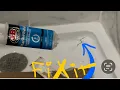 How to fix a cracked bathtub for shower pan with JB weld marine