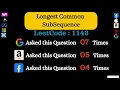 Longest Common Subsequence LeetCode 1143