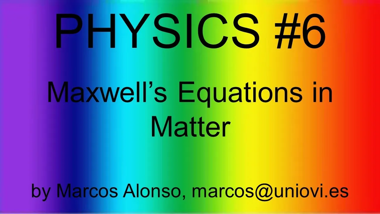 PHY #6: Maxwell's Equations in Matter