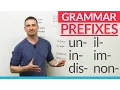 English Grammar Negative Prefixes - un dis in im non