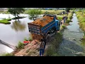 Download Lagu Smooth Opening for New Landfill Project Processing By Truck \u0026 Dozer Pushing Soil into water, Mix VDO