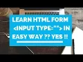 HTML TUTORIAL LEARN HTML FORM IN EASY WAY IN JUST 6 MIN FORM INPUT TYPE RADIO TEXTAREA PASS