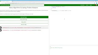 Basic Algorithm Scripting Finders Keepers Learn