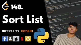 Sort List Leet code 148 Theory explained Python code