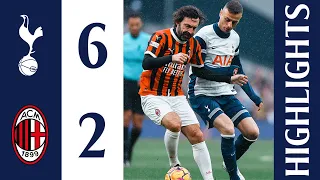spurs legends 6 2 ac milan glorie highlights andrea pirlo free kick and robbie keane hat trick 