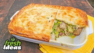 Recipe- Boneless chicken cooked or raw leeks chicken or veg stock cornflour or thickener herbs garli. 