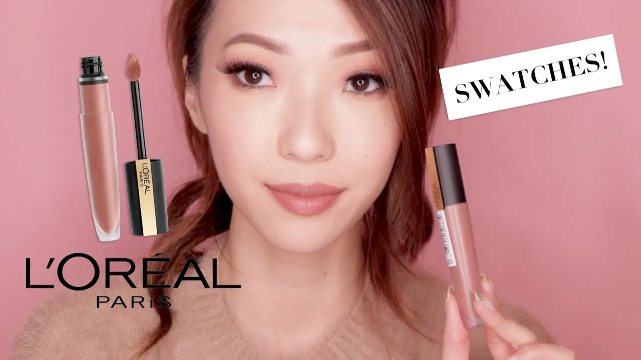 ALL SHADES L'OREAL ROUGE SIGNATURE MATTE LIQUID LIP INK SWATCHES + REVIEW DI KULIT SAWO MATANG. 