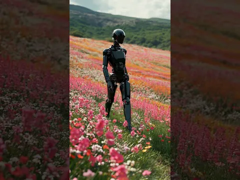 A Robot Walks Alone in a Flower Field 🌸 | Peaceful Sci-Fi ASMR