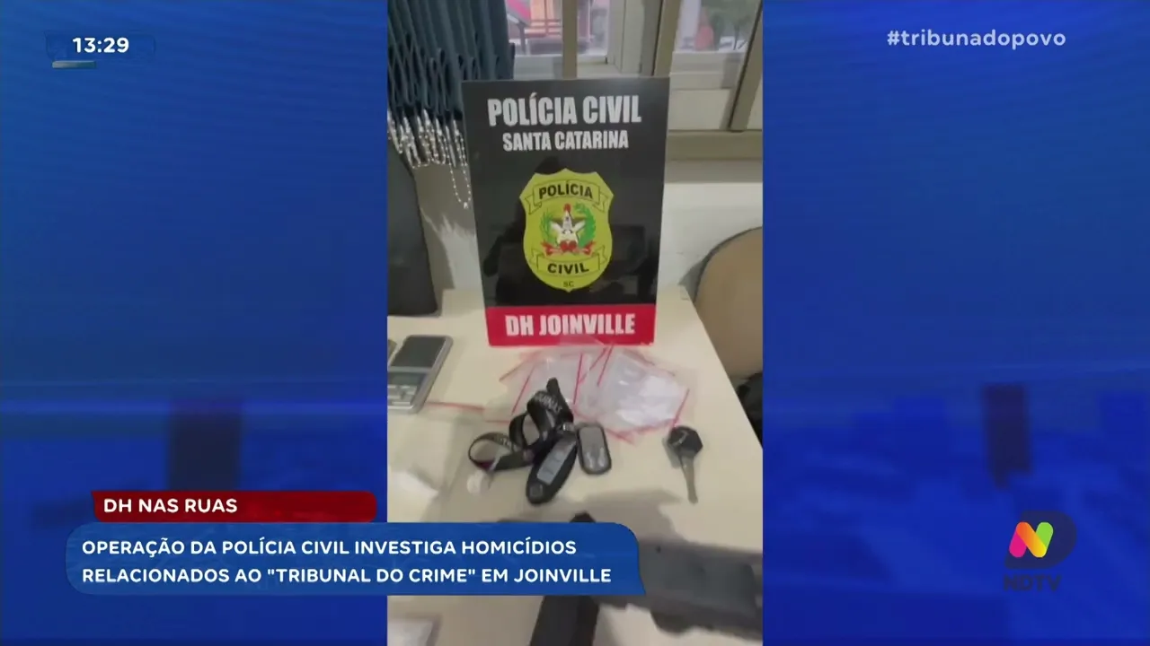 Operação da Polícia Civil investiga homicídios relacionados ao "tribunal do crime" em Joinville