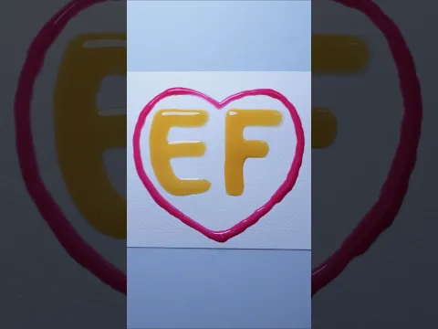 EF I❤U=💘  Give me a 2-letter English name, and I'll make it for you!  #사랑 #love #shorts  #tiktok