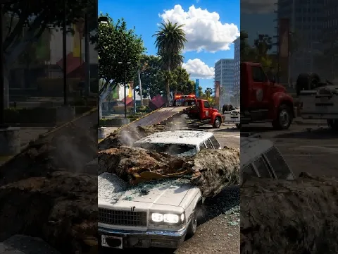 Drunk Driver Destroys The Entire City in GTA 5 RP!