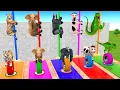 Download Lagu Long Slide Game With Cow Elephant Gorilla Hippopotamus Tiger 3d Animal Game Funny 3d Animals