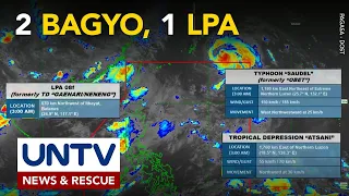 Bagyong Obet, lumabas na ng PAR; 1 bagyo at 1 LPA, binabantayan ng PAGASA