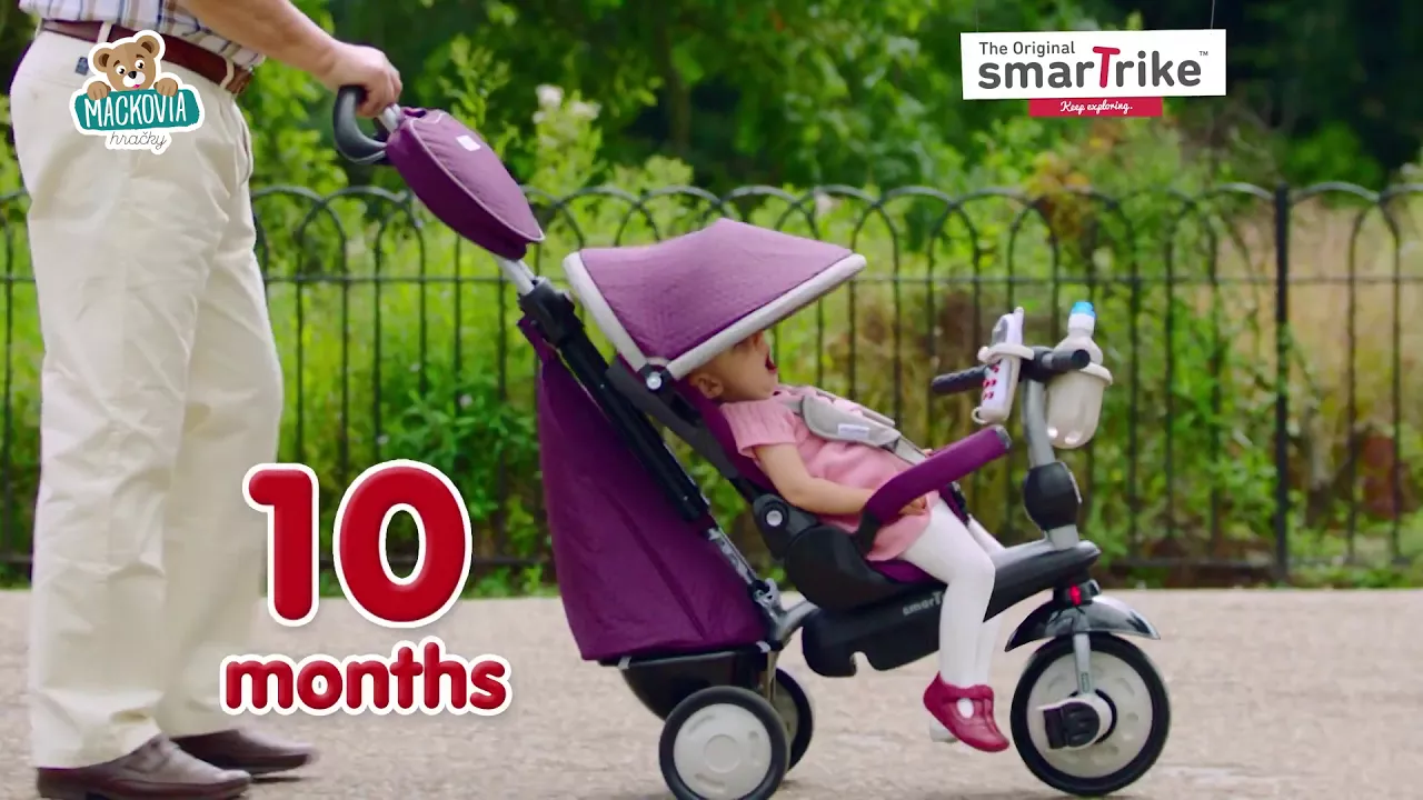 Trojkolky od 10 mesiacov - Trojkolka Recliner Infinity Red smarTrike - 5