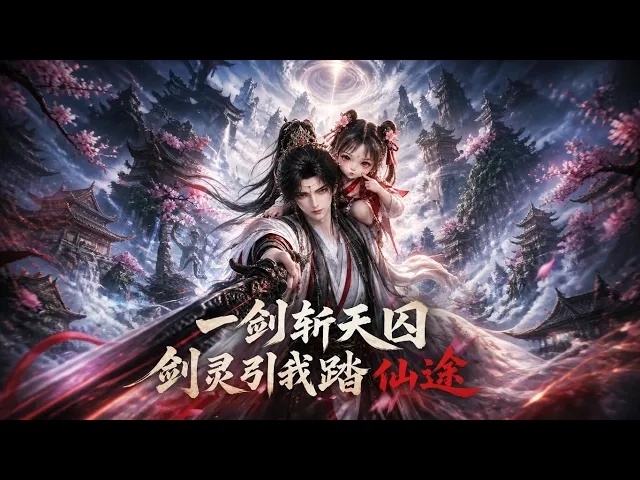 With a single sword strike, I shatter the heavens and imprison them; the sword spirit guides me onto the immortal path