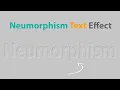 Neumorphism Text Effect in UI Design 2026