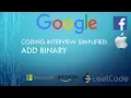 Coding Interview Tutorial 68 Add Binary LeetCode