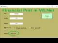 VB net Tutorial How to calculate the payment for a loan based on constant payments financial Pmt
