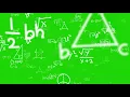 4K Math Background Greenscreen effect Chromakey Copyright free
