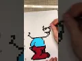 Lagu Grand Schtroumpf ✏️💥 #dessin #drawing #art #pixelart #bandedessinée #schtroumpfs #posca #shorts