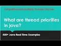 What are Thread Priorities in java