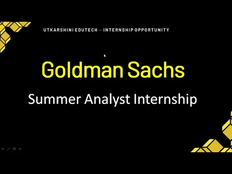 Download MP3 Goldman Sachs [Summer Analyst Internship] | Summer Internship | College | Engineering Internship