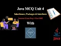 Java MCQ WBSCTE Unit 4 - Inheritance Packages Interfaces Free PDF