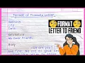 Format of Friendly Letter Writing in English Easy Informal Letter Format for Students