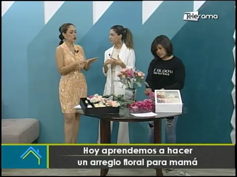 Hoy aprendemos a hacer un arreglo floral para mamá