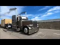 600hp stretched out peterbilt 379 18 speed shifting and LOUD JAKES