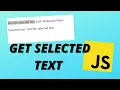 Get selected text with Javascript