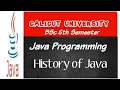 History of Java Versioning Java Programming Calicut university BSc syllabus
