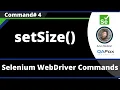 setSize Command - Selenium WebDriver