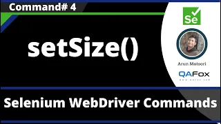 setSize Command - Selenium WebDriver