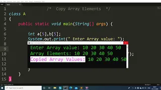Java program to copy all elements of one array to another Learn Coding