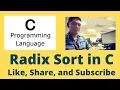 Radix Sort in C