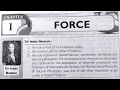 8th class Physical science 1 Force lesson Question and Answers from workbook