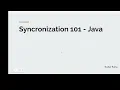 Synchronization Java Multithreading