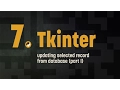 7 Tkinter updating selected records in the database part 1