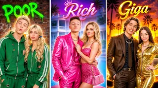 Rich vs Broke vs Giga Rich Girl! Dating Millionaire vs Poor Girl