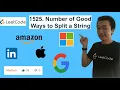 LeetCode 1525 Number of Good Ways to Split a String - Interview Prep Ep 84
